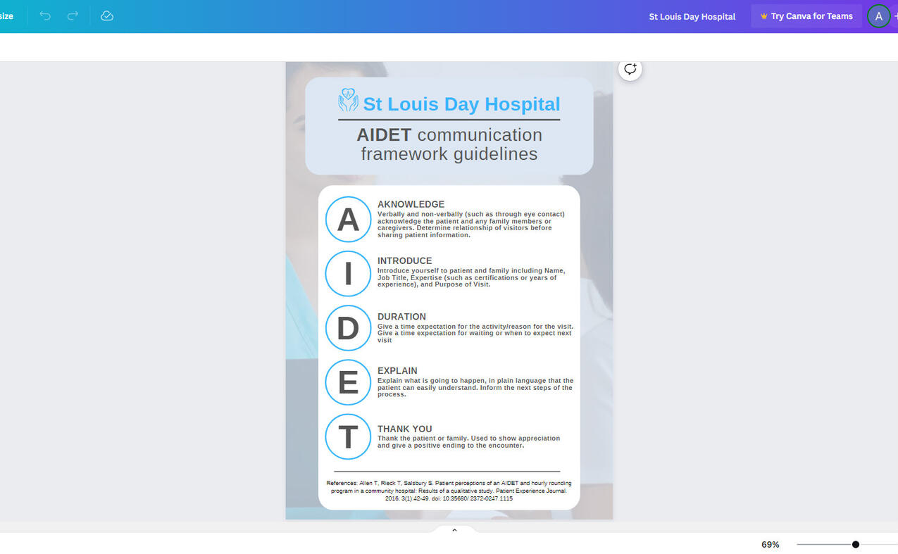 Job aid creation with Canva